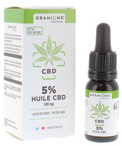 Granions CBD Huile CBD 5% 500mg 10ml